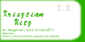 krisztian uitz business card